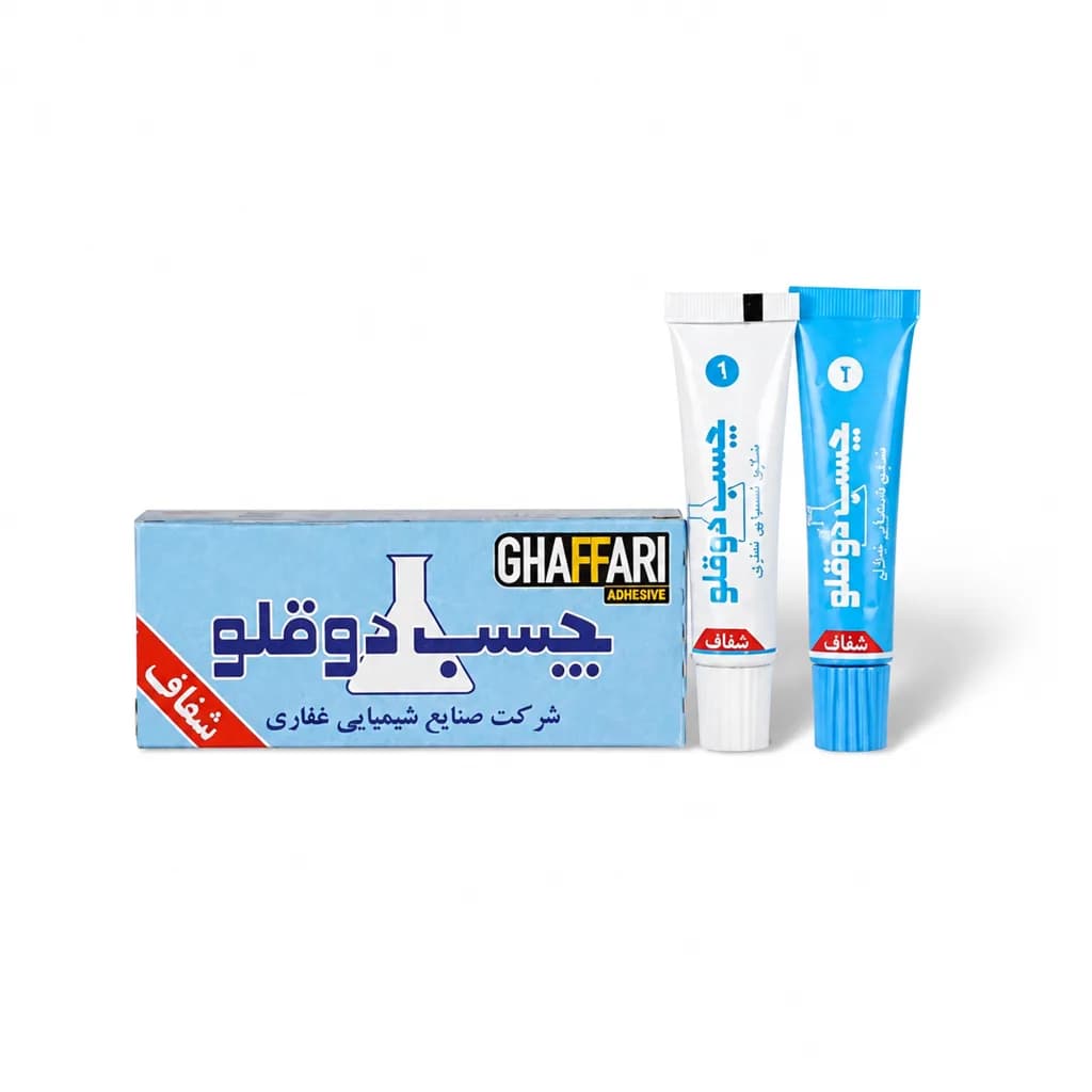 چسب دوقلوی غفاری بی رنگ